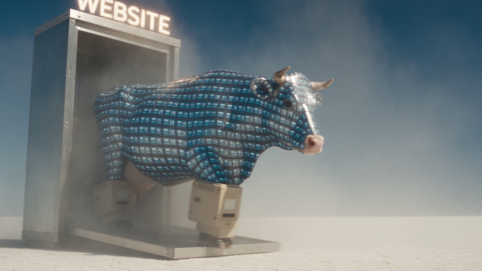 Ein Automat mitten in der Wüste aus dem Film Die Kuh, die Websites gibt