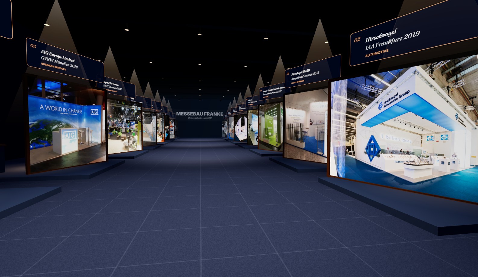 Messebau Franke – 3D-Messehalle